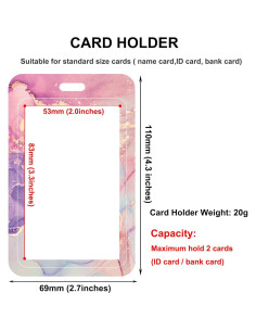 Reel de Insignia Retráctil BILLTEFUL H-mármol Púrpura Rosa 2