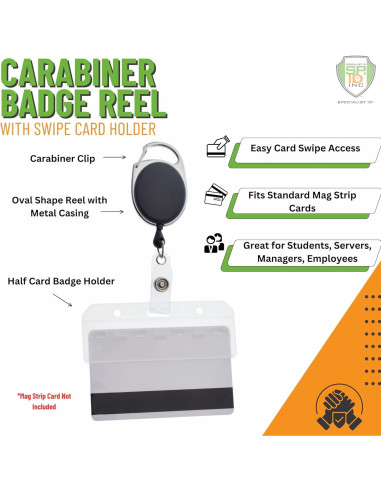 Paquete de 2 Carabinas ID Especialista con Sujetador de Tarjeta