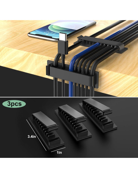 OneLeaf Kit de Gestión de Cables 183 Piezas Organizador