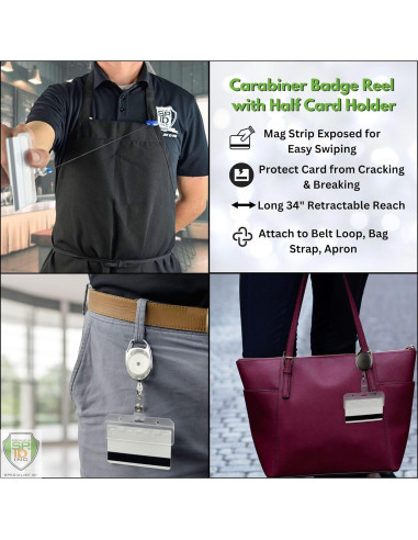 Paquete de 2 Carabinas ID Especialista con Sujetador de Tarjeta