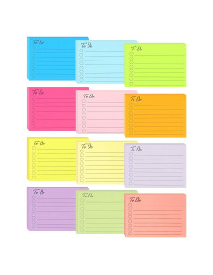 Notas Adhesivas HQCME 12 Colores 7.6x10.2 cm 504 Hojas