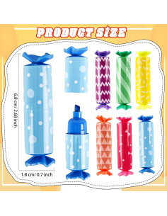 Paquete de 60 Mini Resaltadores Norcoin Multicolor Punta Chisel 2