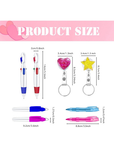 Kit de bolígrafos de enfermera Mivofun 6 piezas con brillo