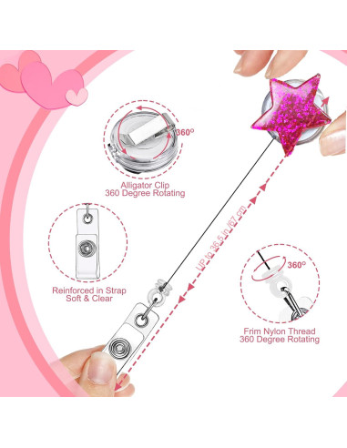 Kit de bolígrafos de enfermera Mivofun 6 piezas con brillo