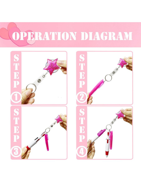 Kit de bolígrafos de enfermera Mivofun 6 piezas con brillo