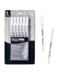 Bolígrafos de Gel Sakura Gelly Roll Tinta Blanca 6 Piezas