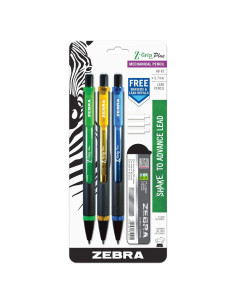 Lápiz Mecánico Zebra Pen Z-Grip Plus 0.7mm Paquete de 3