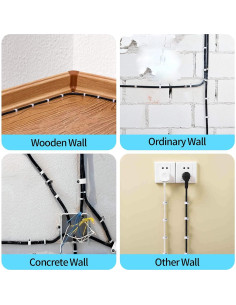 Clips para Cables Abnii 400 Pcs 4-10mm Blanco 2