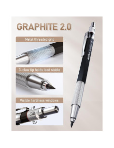 Conjunto de Lápices Mecánicos Nicpro 30 Piezas Estuche Cuero 2