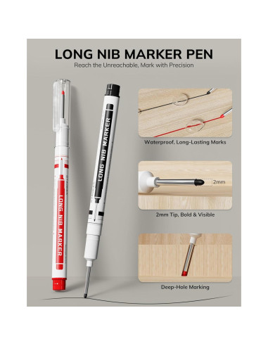 Juego de 2 Lápices de Carpintero STAGEEK con 26 Recargas