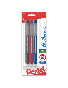 Borrador Retráctil Pentel ZE21BP3M 3 Paquete Multicolor