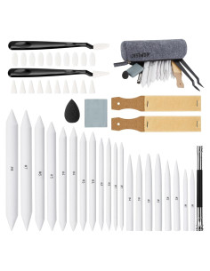 Set de Dibujo a Lápiz AGPTEK 48 Piezas con Esponjas y Borradores