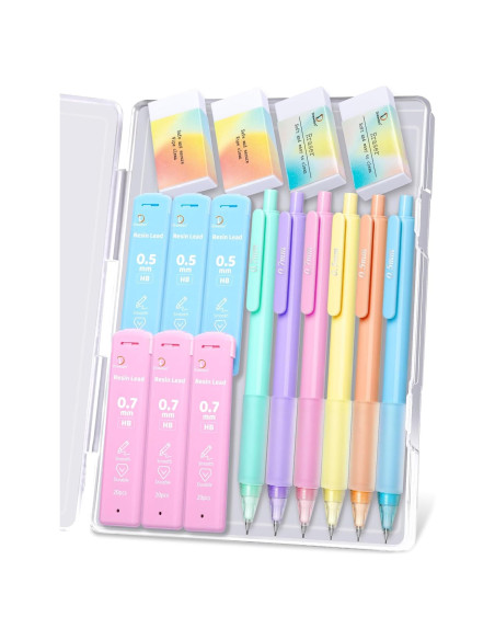 Juego de Lápices Mecánicos Drawdart 6 Pcs 0.5mm y 0.7mm Juego de Lápices Mecánicos Drawdart 6 Pcs 0.5mm y 0.7mm