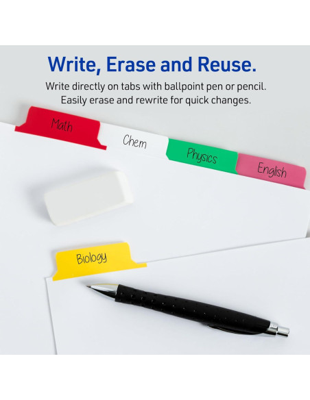 Separadores Avery Big Tab Escribe y Borra 5 Pestañas Multicolor