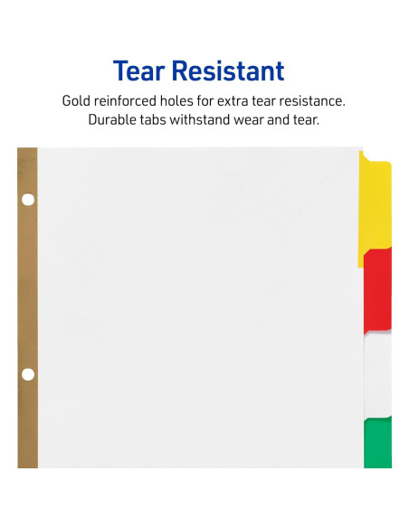 Separadores Avery Big Tab Escribe y Borra 5 Pestañas Multicolor