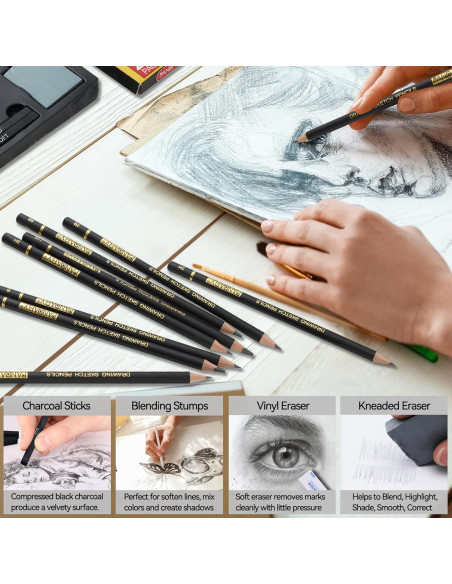 Set de Lápices de Dibujo Profesional PANDAFLY 26 Piezas