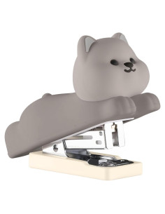 Grapadora Mini Honagu de Silicona Gris para Oficina y Escuela
