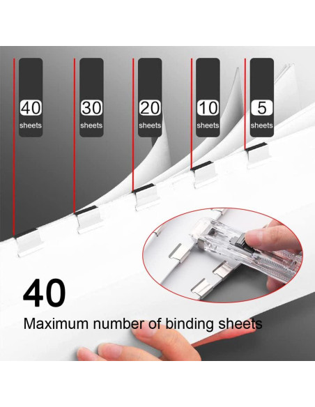 Mini Grapadora de Empuje DSBGKJI con 50 Clips Reutilizables