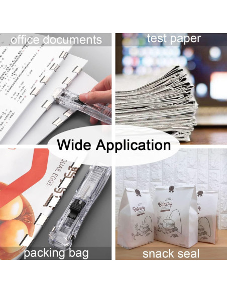 Mini Grapadora de Empuje DSBGKJI con 50 Clips Reutilizables