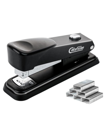 Grapadora de Escritorio Calcufusion 40 Hojas Metal Negra