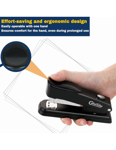 Grapadora de Escritorio Calcufusion 40 Hojas Metal Negra