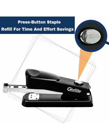 Grapadora de Escritorio Calcufusion 40 Hojas Metal Negra