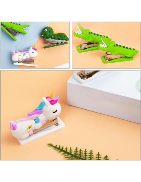 Grapadoras Mini de Mano Operitacx 3pcs Animales Divertidos