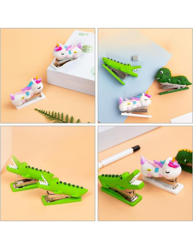 Grapadoras Mini de Mano Operitacx 3pcs Animales Divertidos