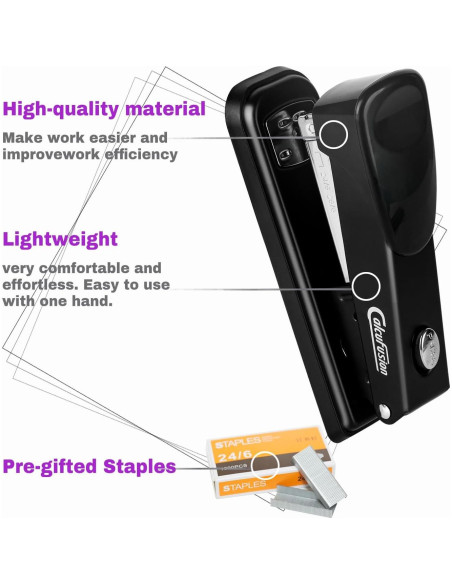 Grapadora de Escritorio Calcufusion 40 Hojas Metal Negra