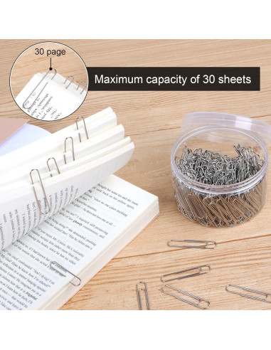 280 Clips de Papel Jumbo Joyberg 50mm Acero Inoxidable