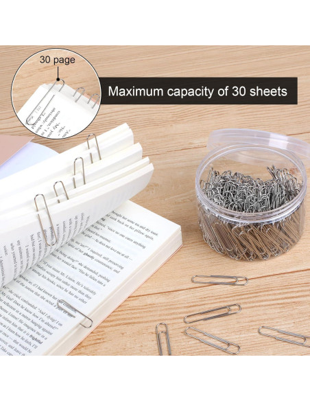 280 Clips de Papel Jumbo Joyberg 50mm Acero Inoxidable