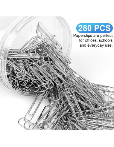 280 Clips de Papel Jumbo Joyberg 50mm Acero Inoxidable