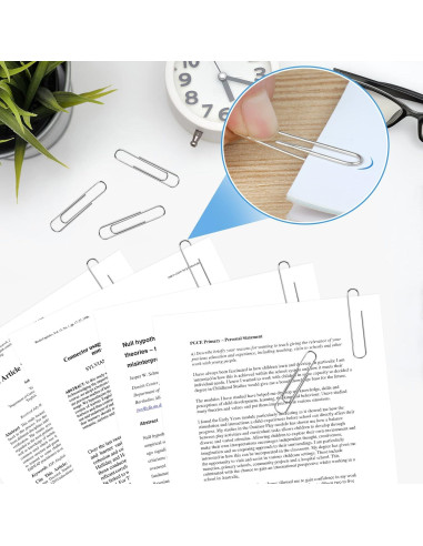 280 Clips de Papel Jumbo Joyberg 50mm Acero Inoxidable