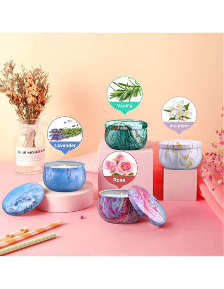 Cesta de Regalo para Mujeres KIYTARBOO con Velas y Loción