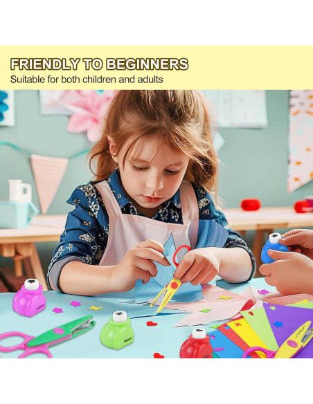 Set de Manualidades UCEC: 8 Tijeras, 6 Perforadoras y 30 Hojas