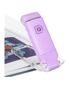 Luz de Lectura Recargable USB BIGMONAT Violeta 3 Temperaturas