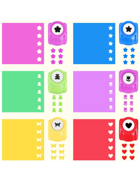 Set de Manualidades UCEC: 8 Tijeras, 6 Perforadoras y 30 Hojas