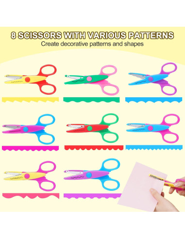 Set de Manualidades UCEC: 8 Tijeras, 6 Perforadoras y 30 Hojas