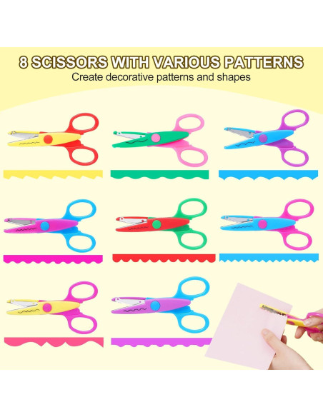 Set de Manualidades UCEC: 8 Tijeras, 6 Perforadoras y 30 Hojas