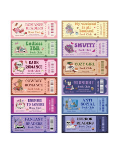 Marcadores de Página Laffact 120 Pcs Diseño Ticket Club de Lectura