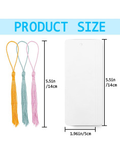 100 Conjuntos de Marcadores en Blanco DSYIL con Borlas Coloridas 2