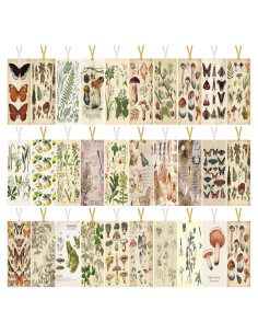 120 Marcadores de Página Vintage Chinco - Diseño Natural y Retro