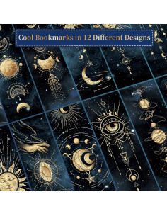 12 Marcadores de Libros Cielo Nocturno Anseal 5x15 cm 2