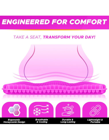 Cojín de Gel EcoNour para Alivio de Presión - 48x44 cm