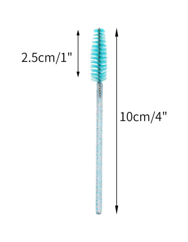 Cepillos de Pestañas G2PLUS 100pcs Desechables Azul Lago