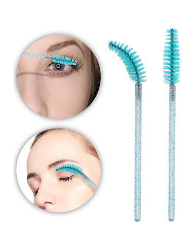 Cepillos de Pestañas G2PLUS 100pcs Desechables Azul Lago