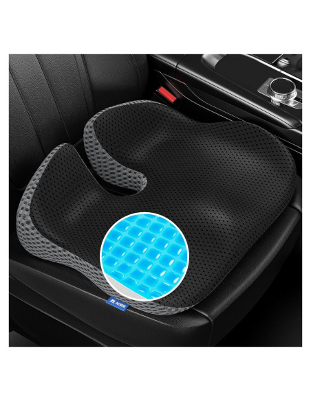 Cojín de Asiento de Coche ADERI con Gel y Espuma de Memoria
