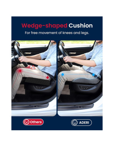 Cojín de Asiento de Coche ADERI con Gel y Espuma de Memoria