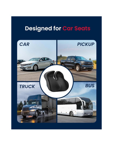Cojín de Asiento de Coche ADERI con Gel y Espuma de Memoria