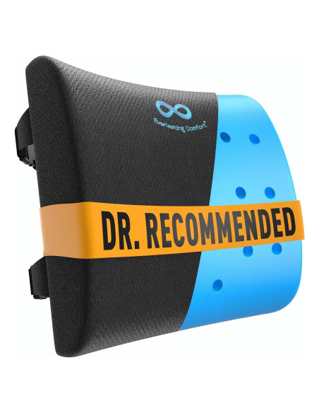 Cojín Lumbar Everlasting Comfort Espuma Viscoelástica Negro